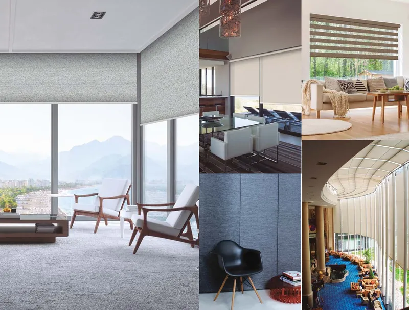 Cortinas modernas en sala de estar